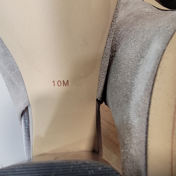 Gibson & Latimer Londyn Suede Slingbacks Booties Heels Size 10 - Picture 14 of 17